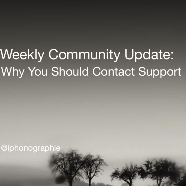 weekly community update - contact support