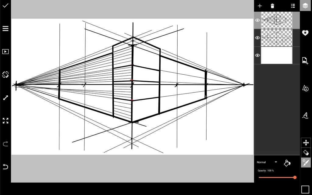 Second layer for the prospective drawing